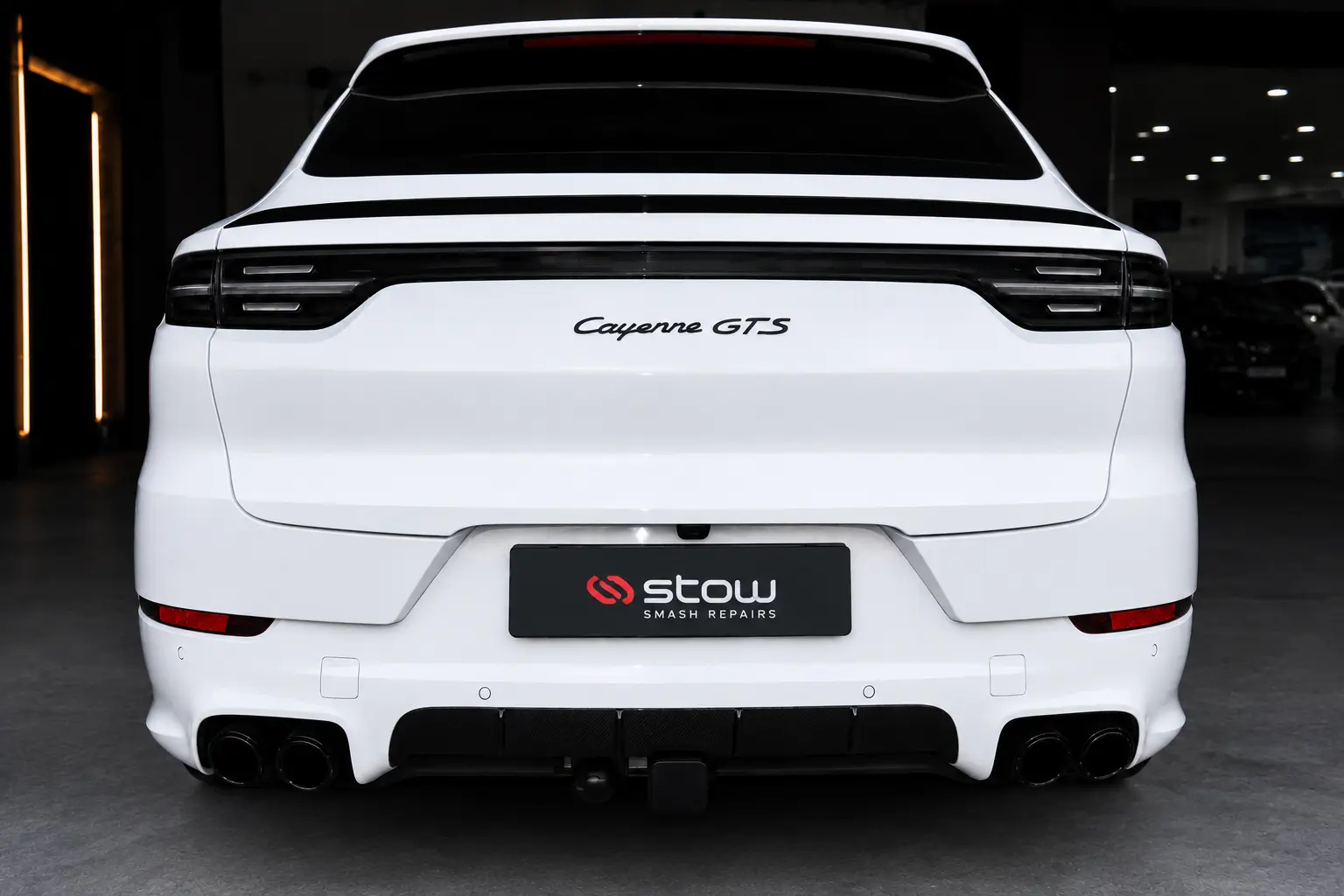 Freshly refinished Porsche Cayenne GTS at Stow Smash Repairs, Artarmon